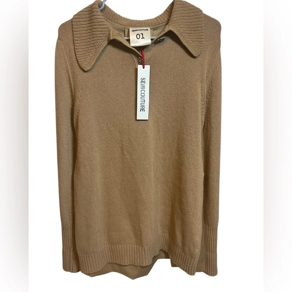Semicouture Beaded Button Chic Knit Top Size 1-Small - NWT Italy Capsule - Picture 4 of 6